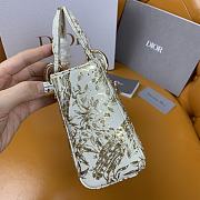 Bagsaaa Dior Mini Lady White Metallic Pattern - 5