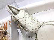 	 Bagsaaa Dior Lady Mini White Leather Crystal - 4