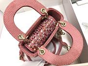 Bagsaaa Dior Lady Micro Pink Metallic - 12 x 10.2 x 5 cm - 6