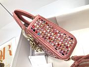 Bagsaaa Dior Lady Micro Pink Metallic - 12 x 10.2 x 5 cm - 4