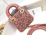 Bagsaaa Dior Lady Micro Pink Metallic - 12 x 10.2 x 5 cm - 3