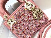 Bagsaaa Dior Lady Micro Pink Metallic - 12 x 10.2 x 5 cm - 2