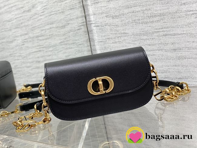 	 Bagsaaa Dior Montaigne Messenger Black Bag - 18*4.5*10cm - 1