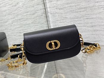 	 Bagsaaa Dior Montaigne Messenger Black Bag - 18*4.5*10cm