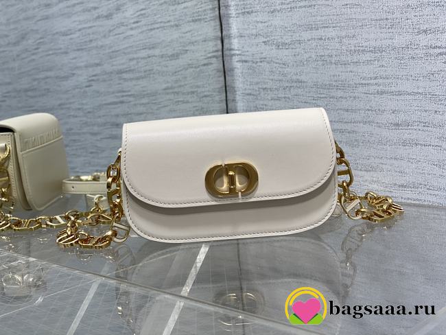 Bagsaaa Dior Montaigne Messenger White Bag - 18*4.5*10cm - 1