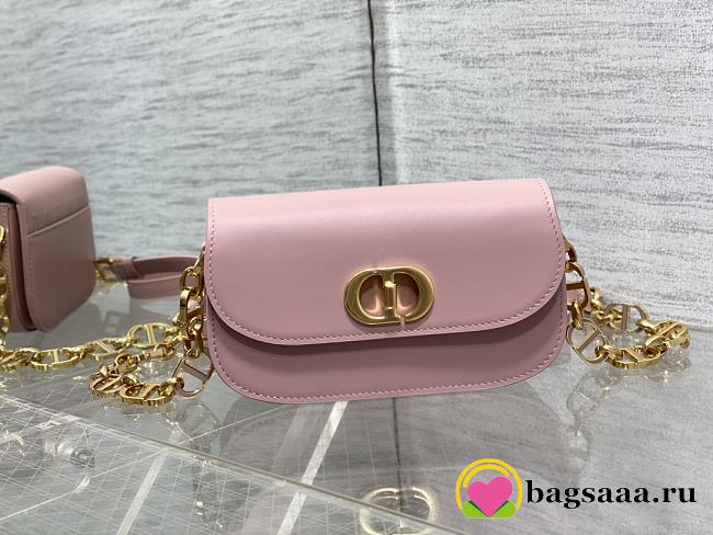 	 Bagsaaa Dior Montaigne Messenger Pink Bag - 18*4.5*10cm - 1