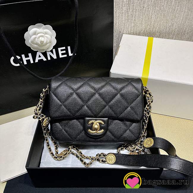 Bagsaaa Chanel Black Flap Bag - 21X14.5X6cm - 1