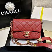 	 Bagsaaa Chanel Red Flap Bag - 21X14.5X6cm - 1