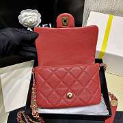 	 Bagsaaa Chanel Red Flap Bag - 21X14.5X6cm - 6