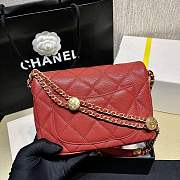 	 Bagsaaa Chanel Red Flap Bag - 21X14.5X6cm - 5