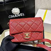 	 Bagsaaa Chanel Red Flap Bag - 21X14.5X6cm - 3