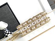 Bagsaaa Chanel Evening Bag Golden-Tone Metal & Imitation Pearls - 17x11X6cm - 6