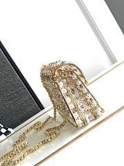 Bagsaaa Chanel Evening Bag Golden-Tone Metal & Imitation Pearls - 17x11X6cm - 3