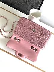 Bagsaaa Chanel Flap Bag Glitter Crystal Pink Bag - 5
