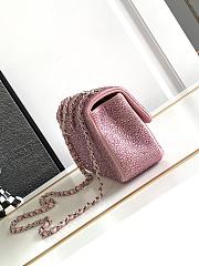 Bagsaaa Chanel Flap Bag Glitter Crystal Pink Bag - 2