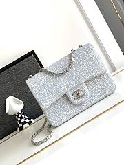 	 Bagsaaa Chanel Flap Bag Glitter Crystal Silver Bag - 1