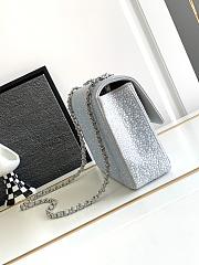 	 Bagsaaa Chanel Flap Bag Glitter Crystal Silver Bag - 4