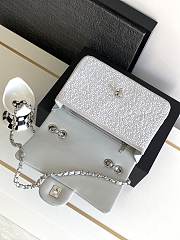 	 Bagsaaa Chanel Flap Bag Glitter Crystal Silver Bag - 3