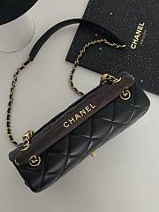 Bagsaaa Chanel Small Flap Bag With Top Handle AS4151 Black - 13.5 × 21 × 6 cm - 3