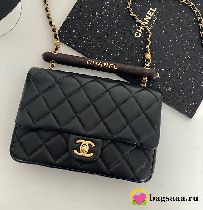 Bagsaaa Chanel Flap Black Bag - 21*13.5*6cm - 1