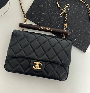Bagsaaa Chanel Flap Black Bag - 21*13.5*6cm
