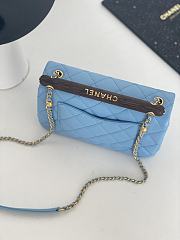 Bagsaaa Chanel Small Flap Bag With Top Handle AS4151 Blue - 13.5 × 21 × 6 cm - 2