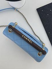 	 Bagsaaa Chanel Flap Blue Bag - 21*13.5*6cm - 3