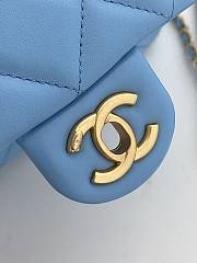 Bagsaaa Chanel Small Flap Bag With Top Handle AS4151 Blue - 13.5 × 21 × 6 cm - 6