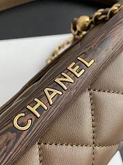 	 Bagsaaa Chanel Flap Brown Bag - 21*13.5*6cm - 3