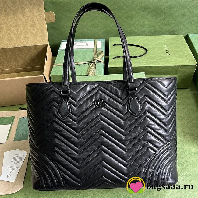 	 Bagsaaa Gucci Marmont Tote Black Bag - 38.5x 29x 14cm - 1