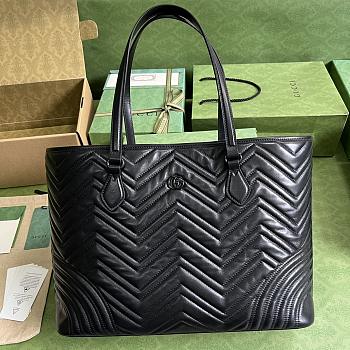 	 Bagsaaa Gucci Marmont Tote Black Bag - 38.5x 29x 14cm