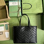 	 Bagsaaa Gucci Marmont Tote Black Bag - 38.5x 29x 14cm - 2
