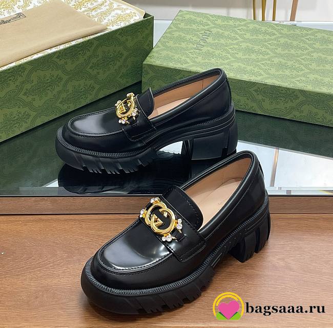 Bagsaaa Gucci LUG SOLE LOAFER Black - 1
