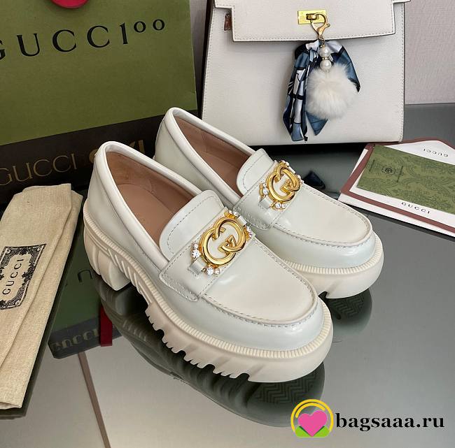 	 Bagsaaa Gucci LUG SOLE LOAFER White - 1