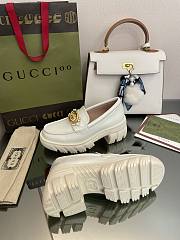 	 Bagsaaa Gucci LUG SOLE LOAFER White - 6