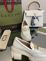 	 Bagsaaa Gucci LUG SOLE LOAFER White - 5