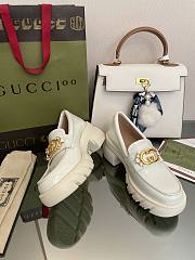 	 Bagsaaa Gucci LUG SOLE LOAFER White - 4