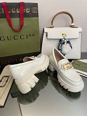	 Bagsaaa Gucci LUG SOLE LOAFER White - 3