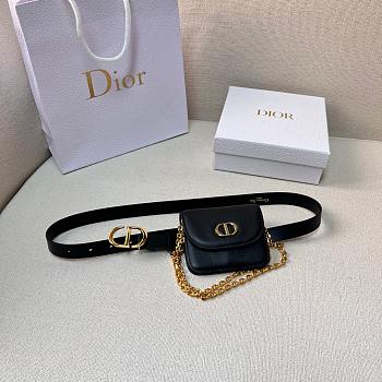 	 Bagsaaa Dior Removable Pouch Black Belt Bag