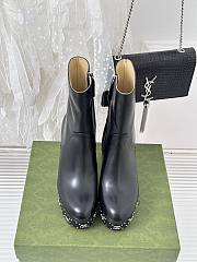 Bagsaaa Gucci GG studded leather ankle boots black - 3