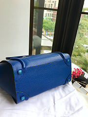 Bagsaaa Celine Micro Luggage In Drummed Calfskin In Blue - 27 X 25 X 13 CM - 6