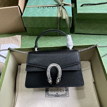 Bagsaaa Gucci Dionysus mini top handle in black - 18x12x6cm