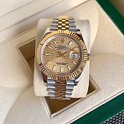 Bagsaaa Rolex Datejust Jubilee Steel & 18K Yellow Gold Champagne Motif Index Dial - 1