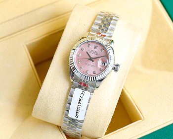 Bagsaaa Rolex Lady Datejust Oystersteel and Pink Silver 28mm