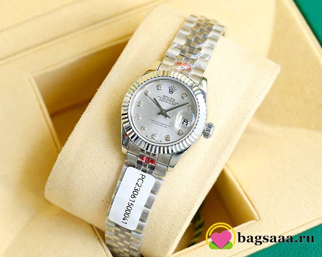 	 Bagsaaa Rolex Lady Datejust Oystersteel and White Silver 28mm - 1