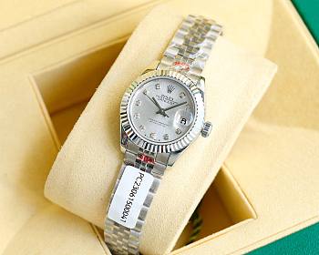 	 Bagsaaa Rolex Lady Datejust Oystersteel and White Silver 28mm