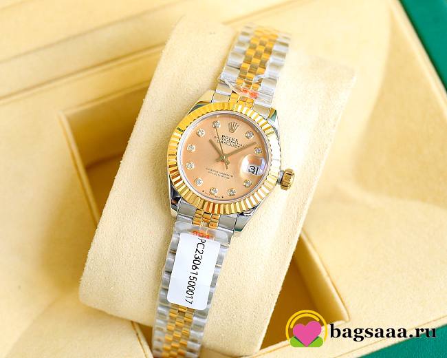 	 Bagsaaa Rolex Lady Datejust Oystersteel and Silver and Gold Dial 28mm - 1