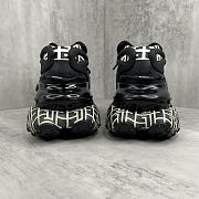 Bagsaaa Balmain Unicorn Low Top trainers in neoprene and leather white and black pattern - 5