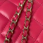 	 Bagsaaa Chanel Crystal Top Handle Flap Bag Pink 18cm - 5