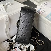 	 Bagsaaa Chanel Crystal Top Handle Flap Bag Black 18cm - 6